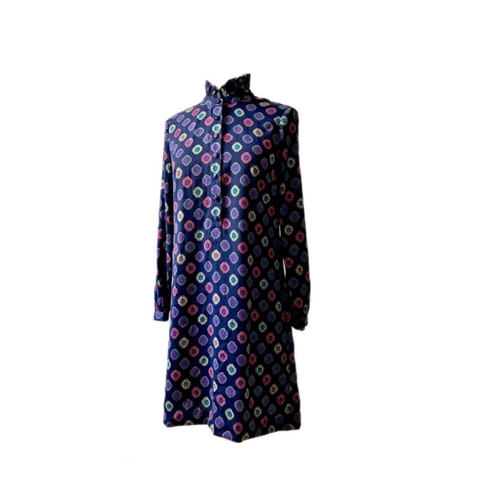 J Crew Printed Long Sleeve Dress